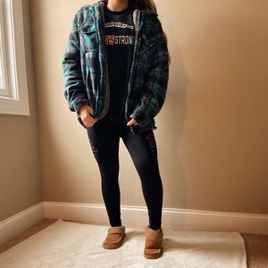 Plaid Sherpa jacket